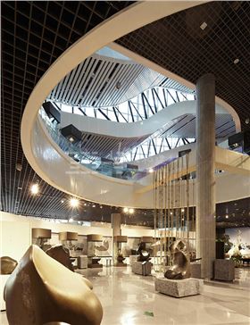 柳州奇石展覽館-鋁單板、條形鋁天花板、鋁格柵吊頂5