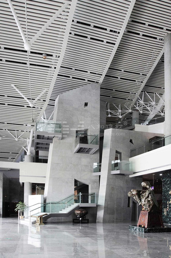 柳州奇石展覽館-鋁單板、條形鋁天花板、鋁格柵吊頂3
