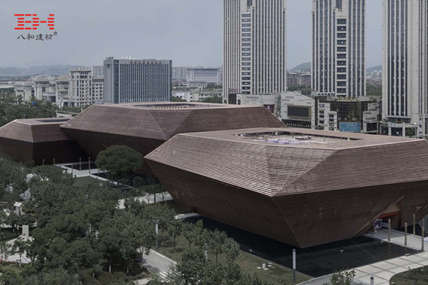 戶外幕墻鋁方通格柵裝飾上饒博物館、城建檔案館、城市規(guī)劃展示館